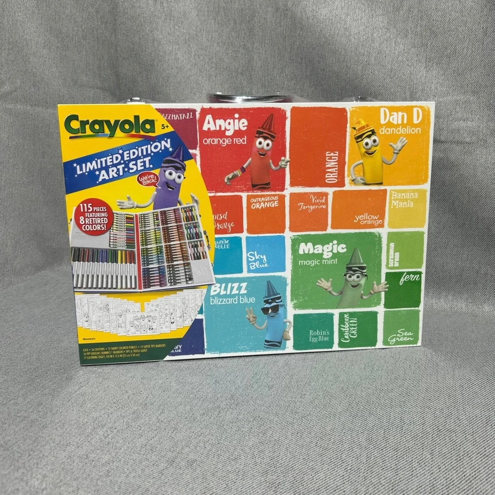 Crayola Limited Edition Art Set 115 Pieces 8 Retired Colors Case Gift‎ Pack
